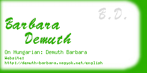 barbara demuth business card